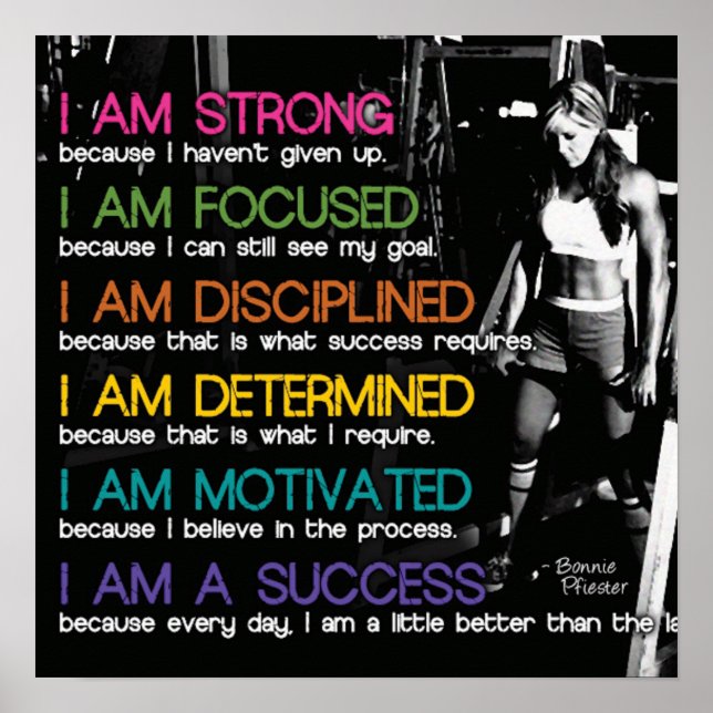 Workout Motivierend Poster (Vorne)