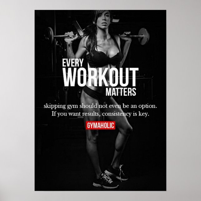 Workout Motivierend Poster (Vorne)