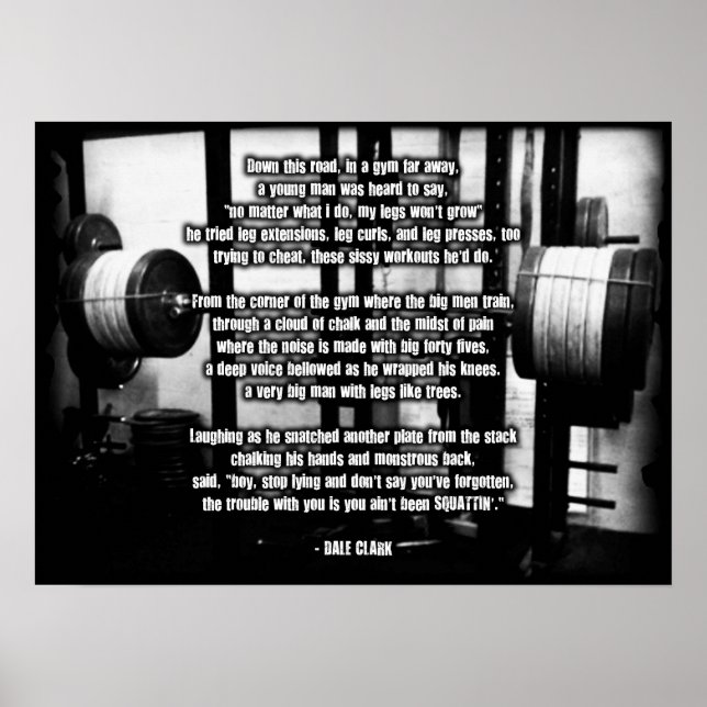 Workout Motivierend Poster (Vorne)