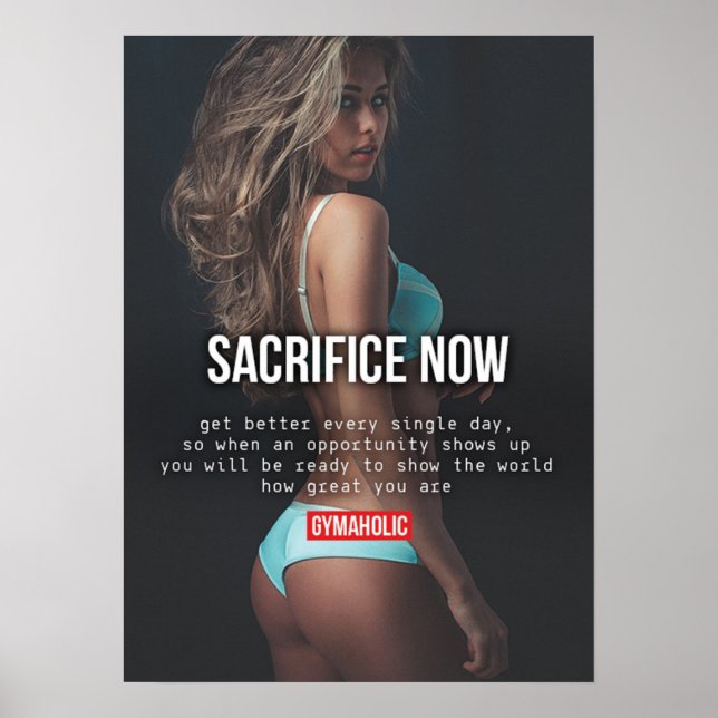 Workout Motivierend Poster (Vorne)