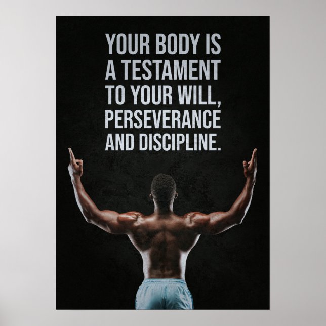 Workout Motivierend Poster (Vorne)