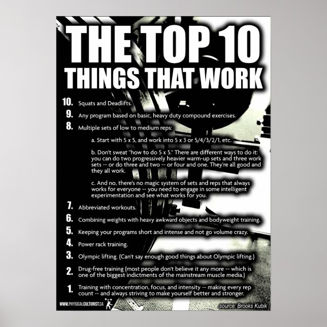 Workout Motivierend Poster (Vorne)