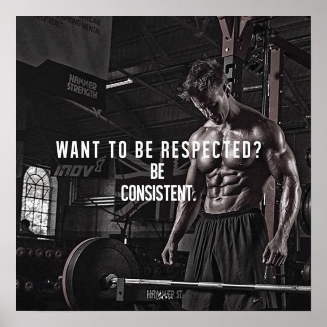 Workout Motivierend Poster (Vorne)