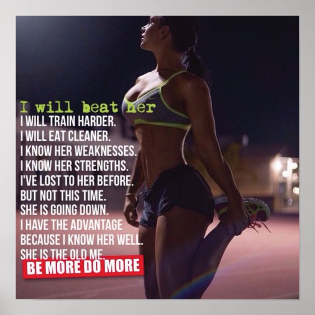 Workout Motivierend Poster (Vorne)