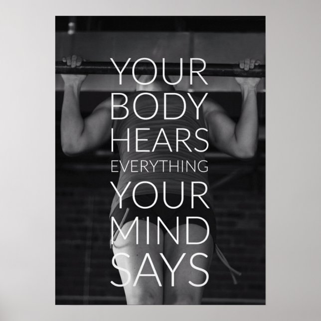 Workout Motivierend Poster (Vorne)