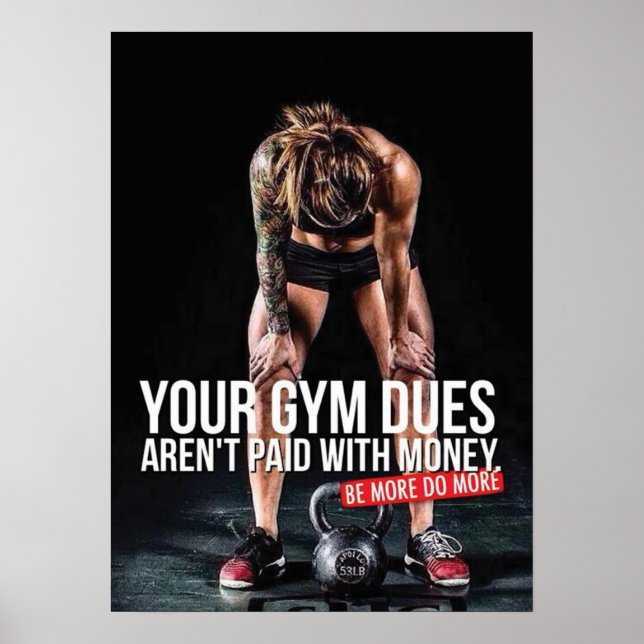 Workout Motivierend Poster (Vorne)
