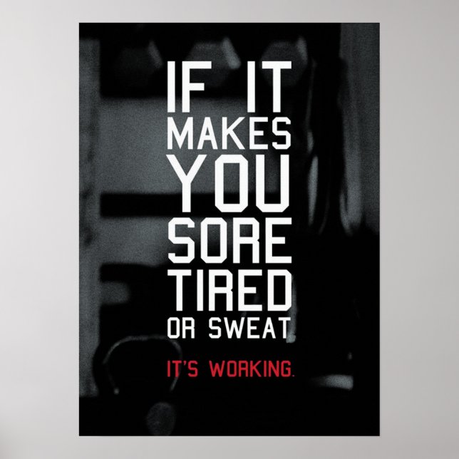 Workout Motivierend Poster (Vorne)
