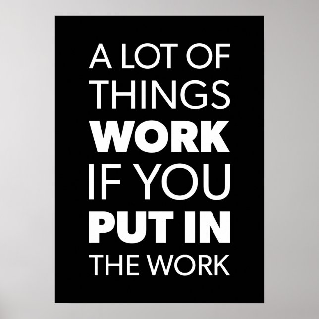 Workout Motivierend Poster (Vorne)