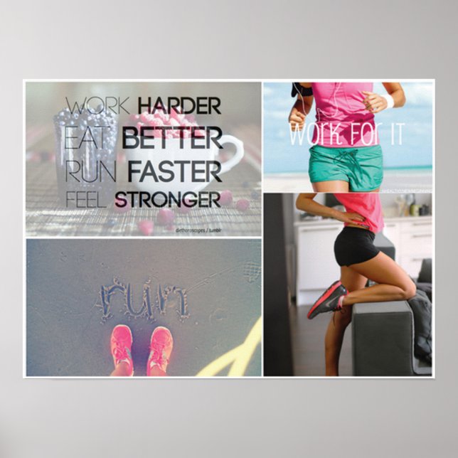 Workout Motivierend Poster (Vorne)