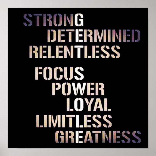 Workout Motivierend Poster (Vorne)