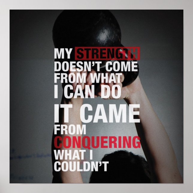 Workout Motivierend Poster (Vorne)