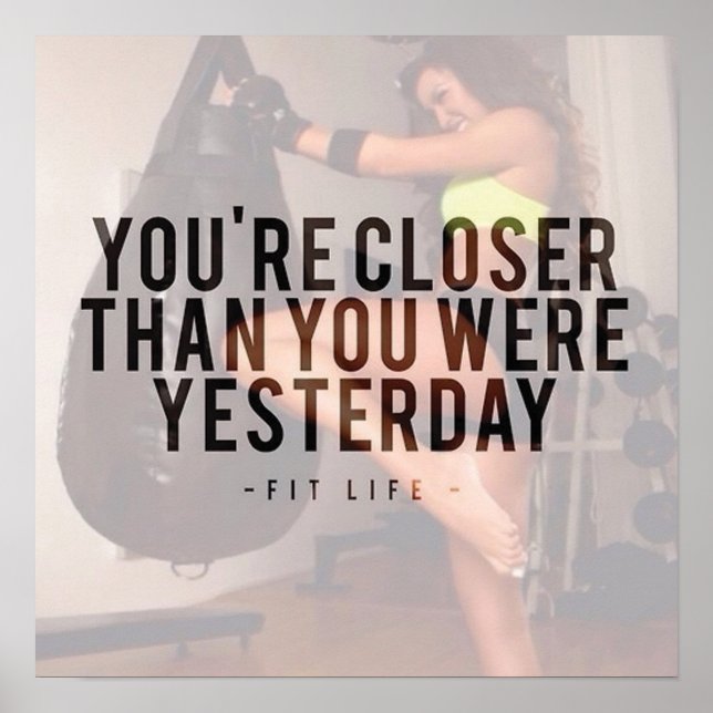 Workout Motivierend Poster (Vorne)