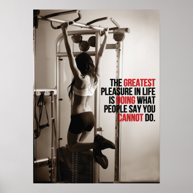 Workout Motivierend Poster (Vorne)