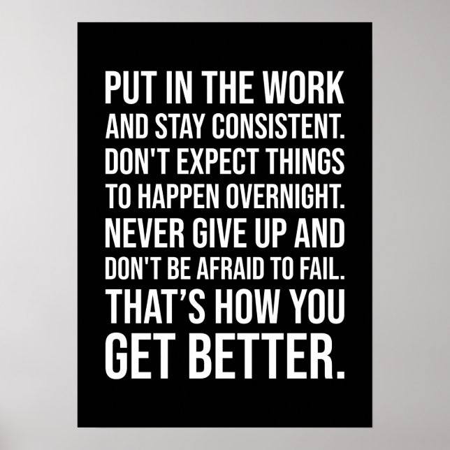 Workout Motivierend Poster (Vorne)