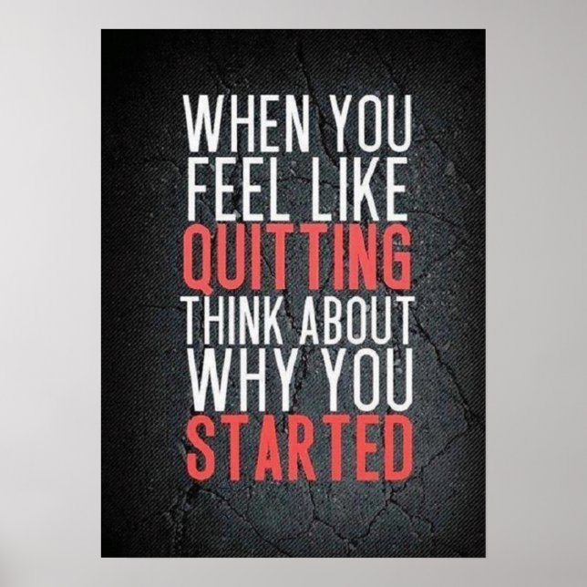 Workout Motivierend Poster (Vorne)