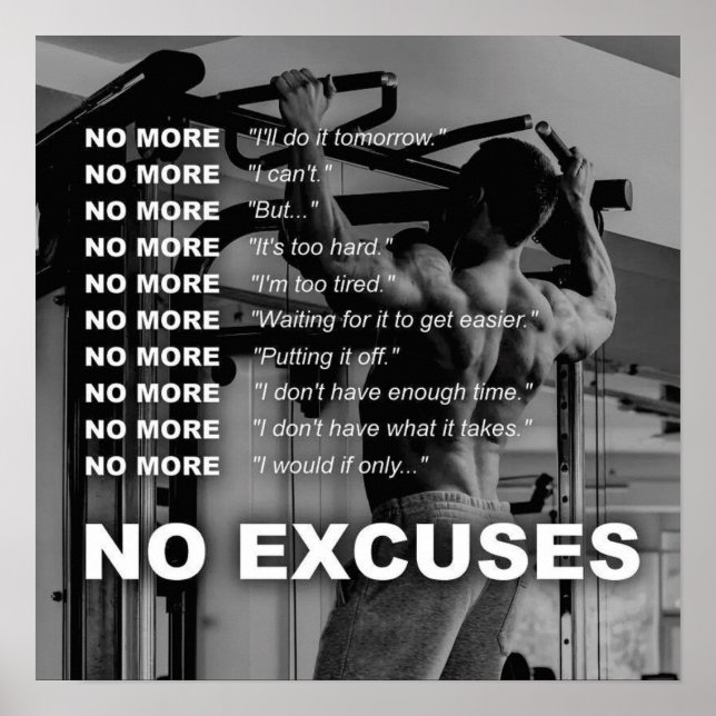 Workout Motivierend Poster (Vorne)