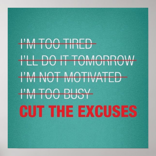 Workout Motivierend Poster (Vorne)