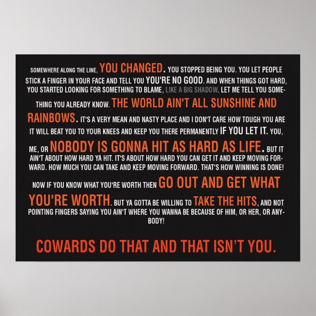 Workout Motivierend Poster (Vorne)