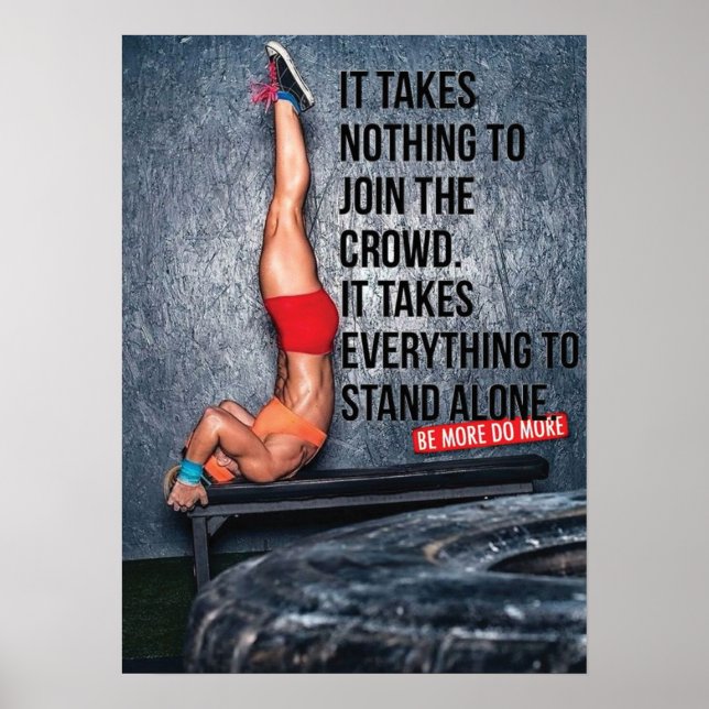 Workout Motivierend Poster (Vorne)