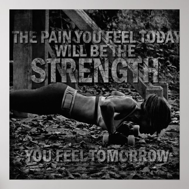 Workout Motivierend Poster (Vorne)