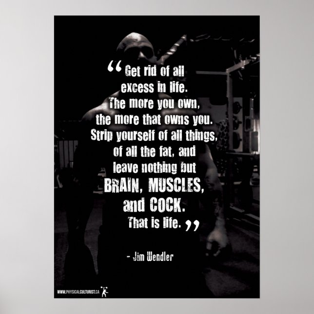 Workout Motivierend Poster (Vorne)