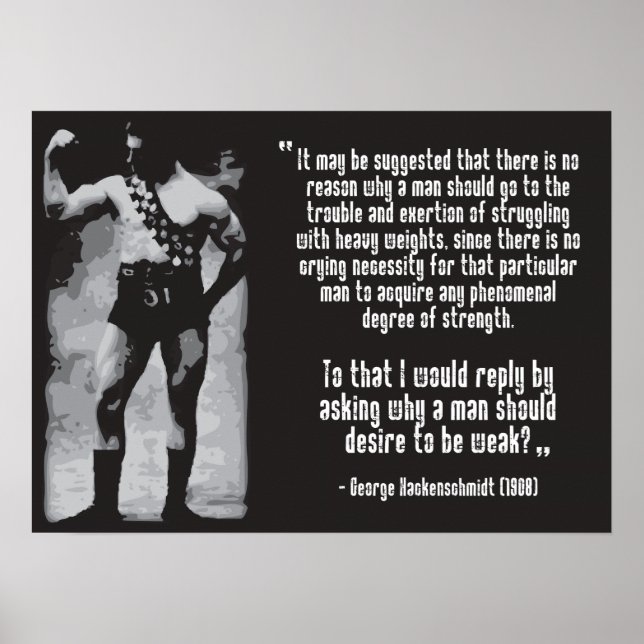 Workout Motivierend Poster (Vorne)