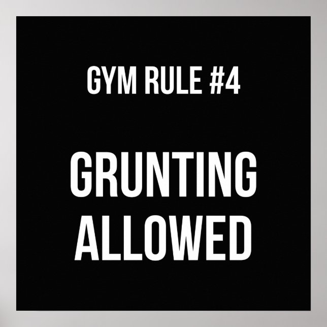 Workout Motivierend Poster (Vorne)