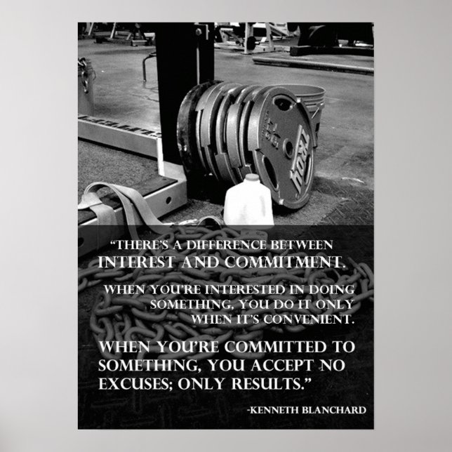 Workout Motivierend Poster (Vorne)