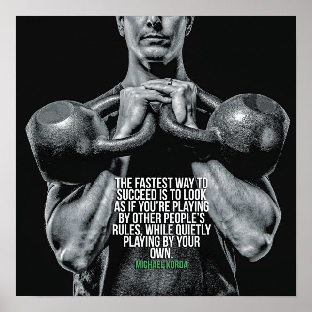 Workout Motivierend Poster (Vorne)