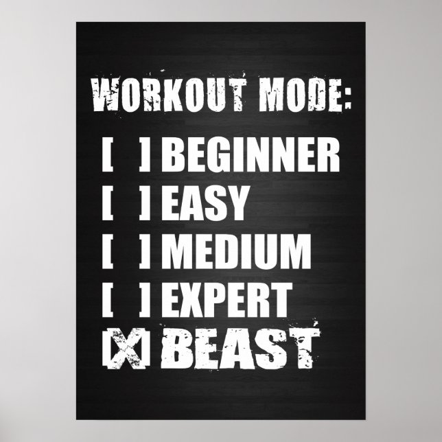 Workout Motivierend Poster (Vorne)