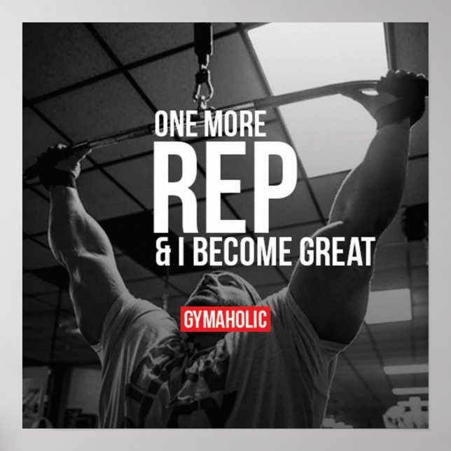 Workout Motivierend Poster (Vorne)