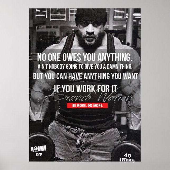Workout Motivierend Poster (Vorne)