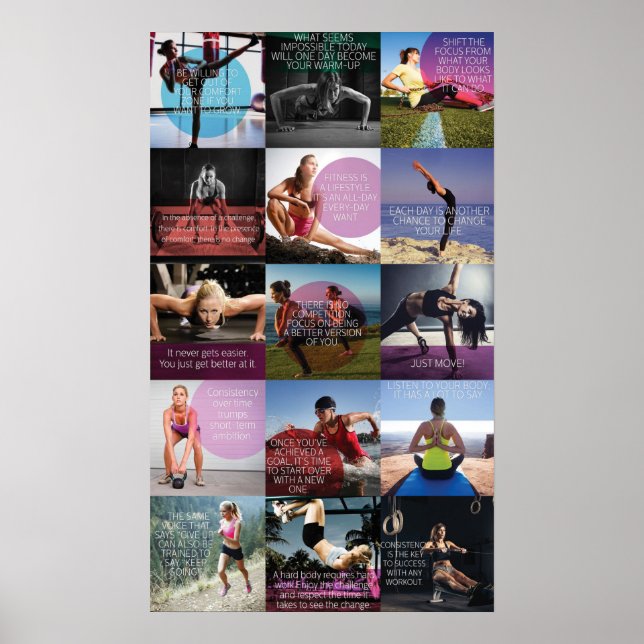 Workout Motivierend Poster (Vorne)