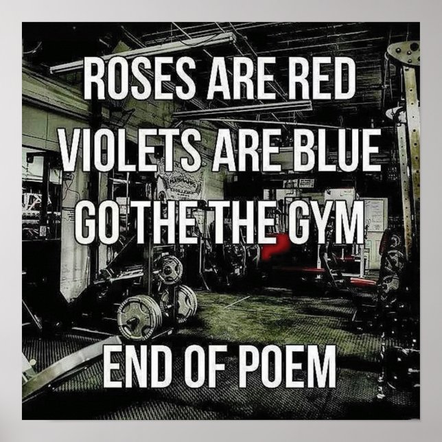 Workout Motivierend Poster (Vorne)