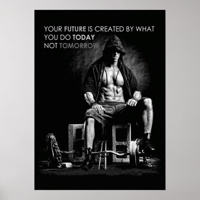 Workout Motivierend Poster (Vorne)