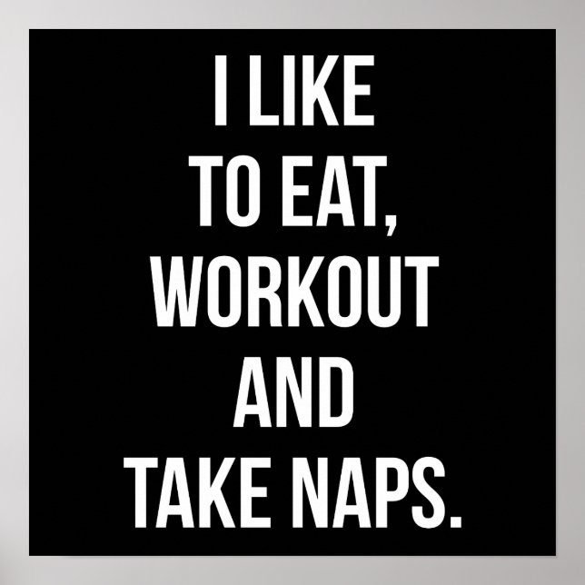 Workout Motivierend Poster (Vorne)