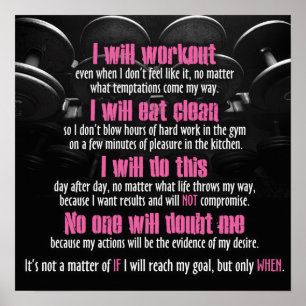 Workout Motivierend Poster