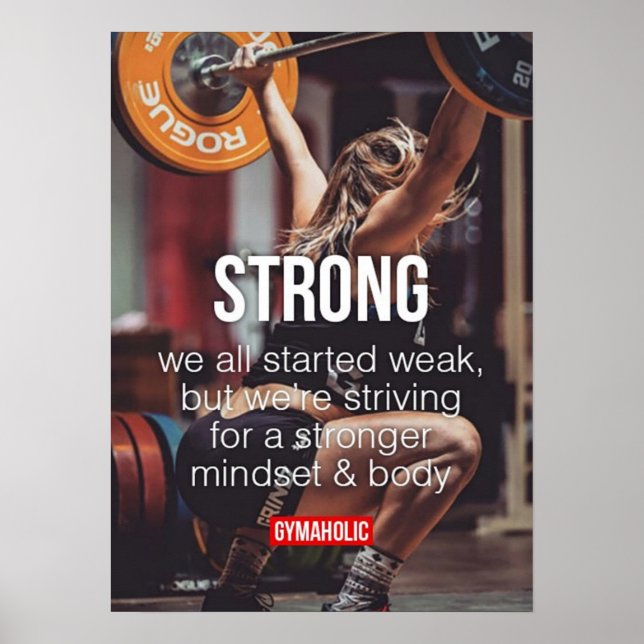 Workout Motivierend Poster (Vorne)