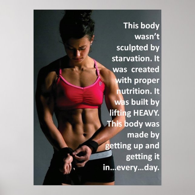 Workout Motivierend Poster (Vorne)