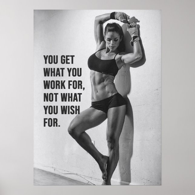 Workout Motivierend Poster (Vorne)