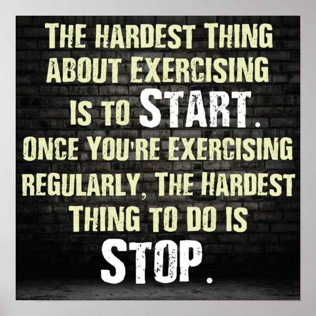 Workout Motivierend Poster (Vorne)