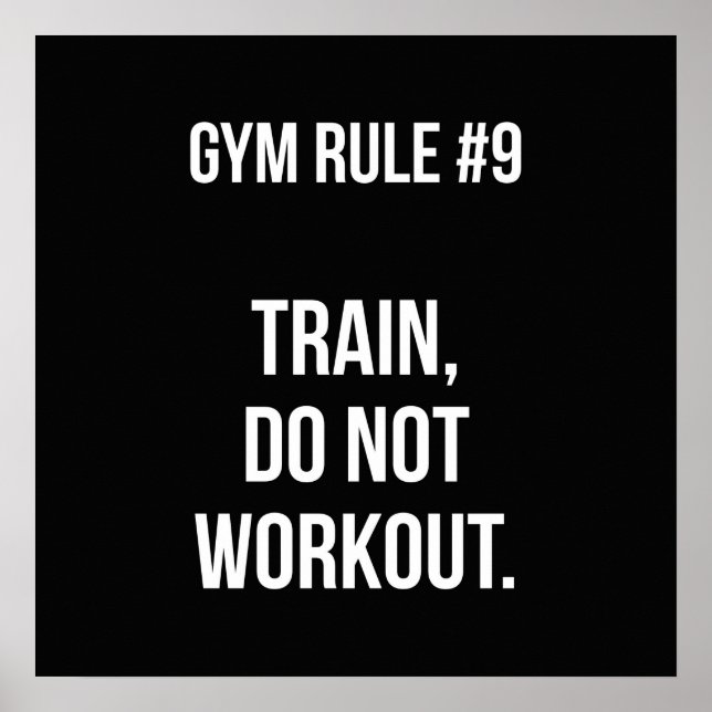 Workout Motivierend Poster (Vorne)