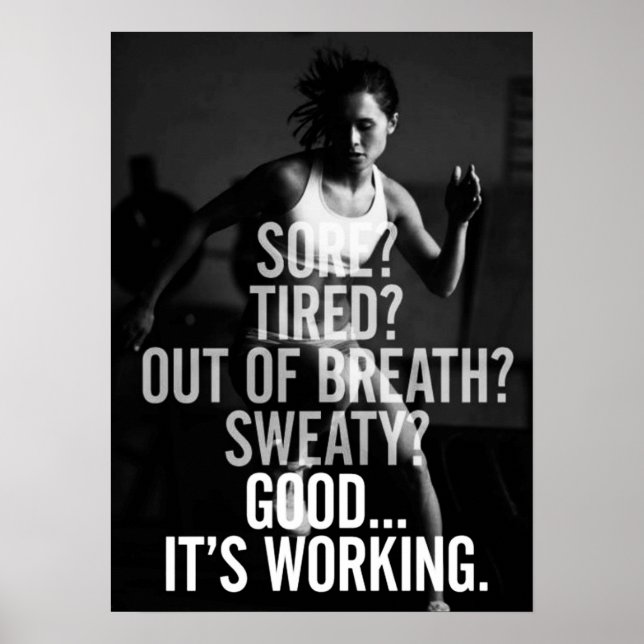 Workout Motivierend Poster (Vorne)