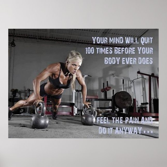 Workout Motivierend Poster (Vorne)