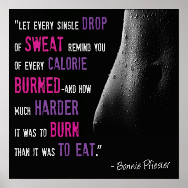 Workout Motivierend Poster (Vorne)