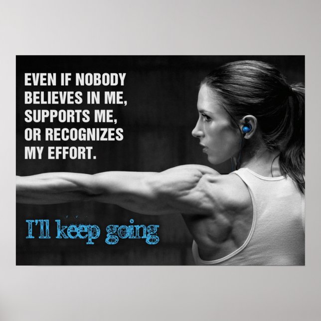 Workout Motivierend Poster (Vorne)