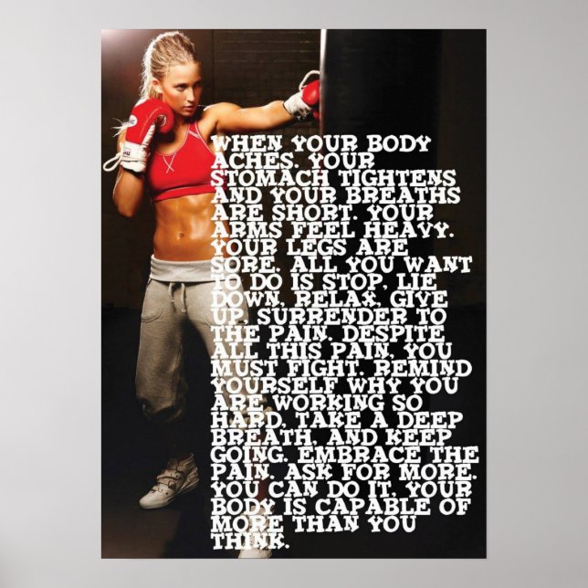 Workout Motivierend Poster (Vorne)