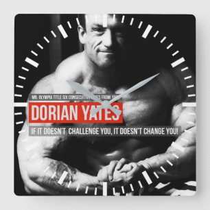 Workout Motivierend Quadratische Wanduhr