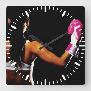 Workout motivierend quadratische wanduhr