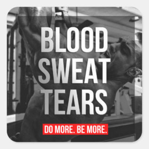 Workout Motivierend Quadratischer Aufkleber